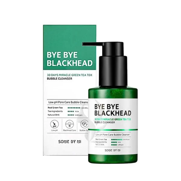 SOME BY MI BYE BYE BLACKHEAD 30 DAYS MIRACLE GREEN TEA TOX BUBBLE CLEANSER 120ML