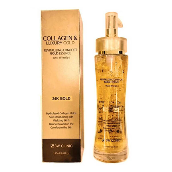 3W Clinic Collagen & Luxury Revitalizing Comfort 24K Gold Essence 150ml